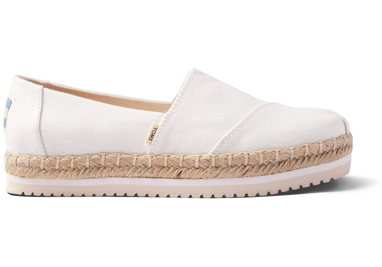 Toms Canvas - Womens Platform Espadrilles - White - NZ - 054328ACX